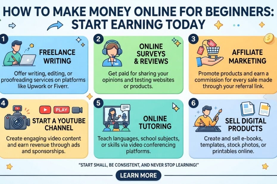 how to make money online for beginners