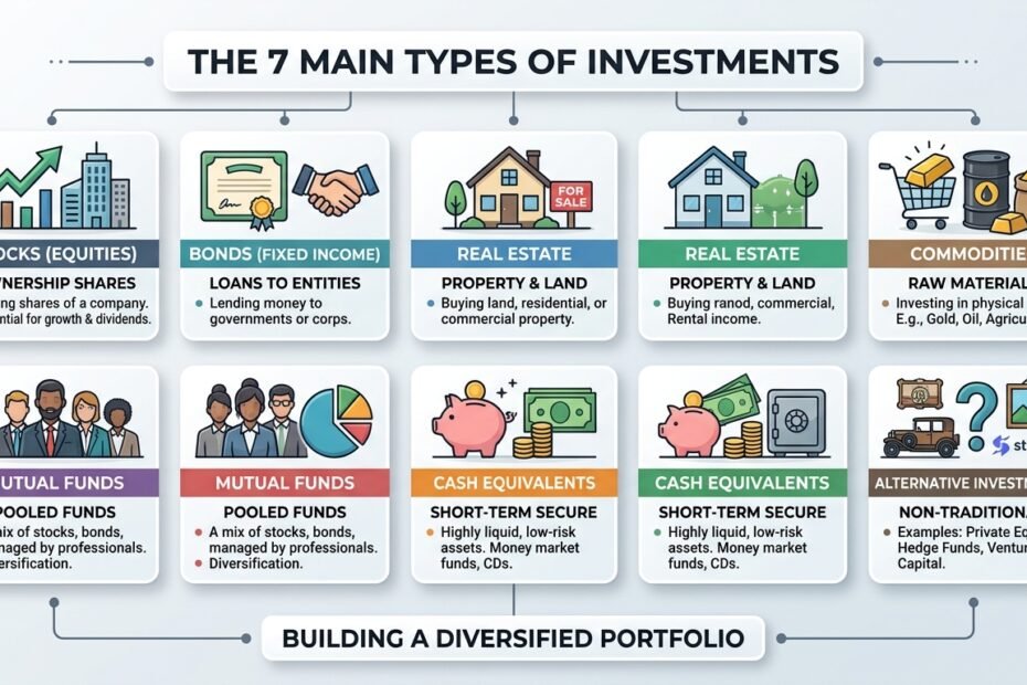 what are the types of investments?